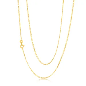 9ct Figaro 3:1 Yellow Gold 50cm 40Gauge Chain