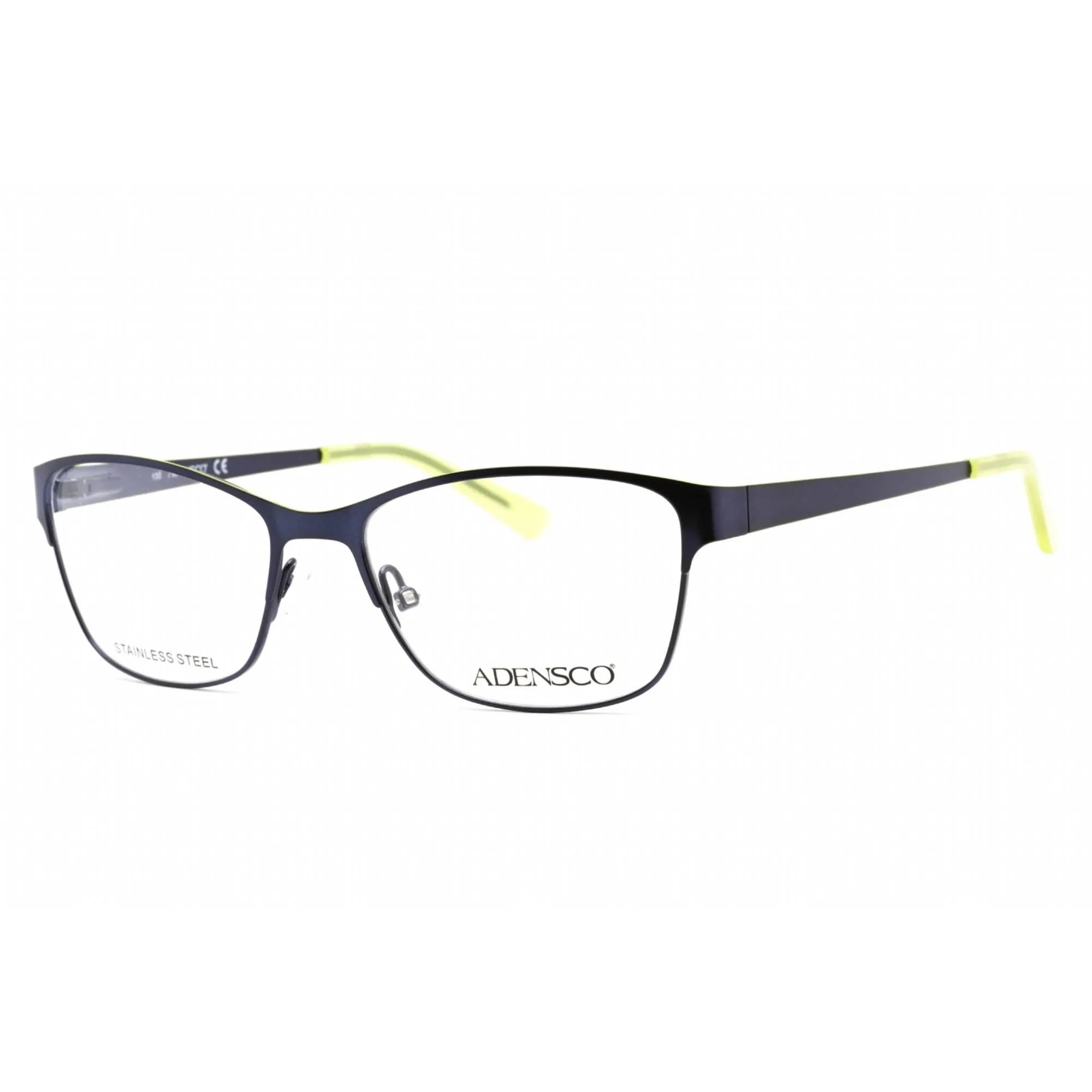 Adensco Women's Eyeglasses - Full Rim Navy Metal Rectangular Frame | Ad 205 0EST 00