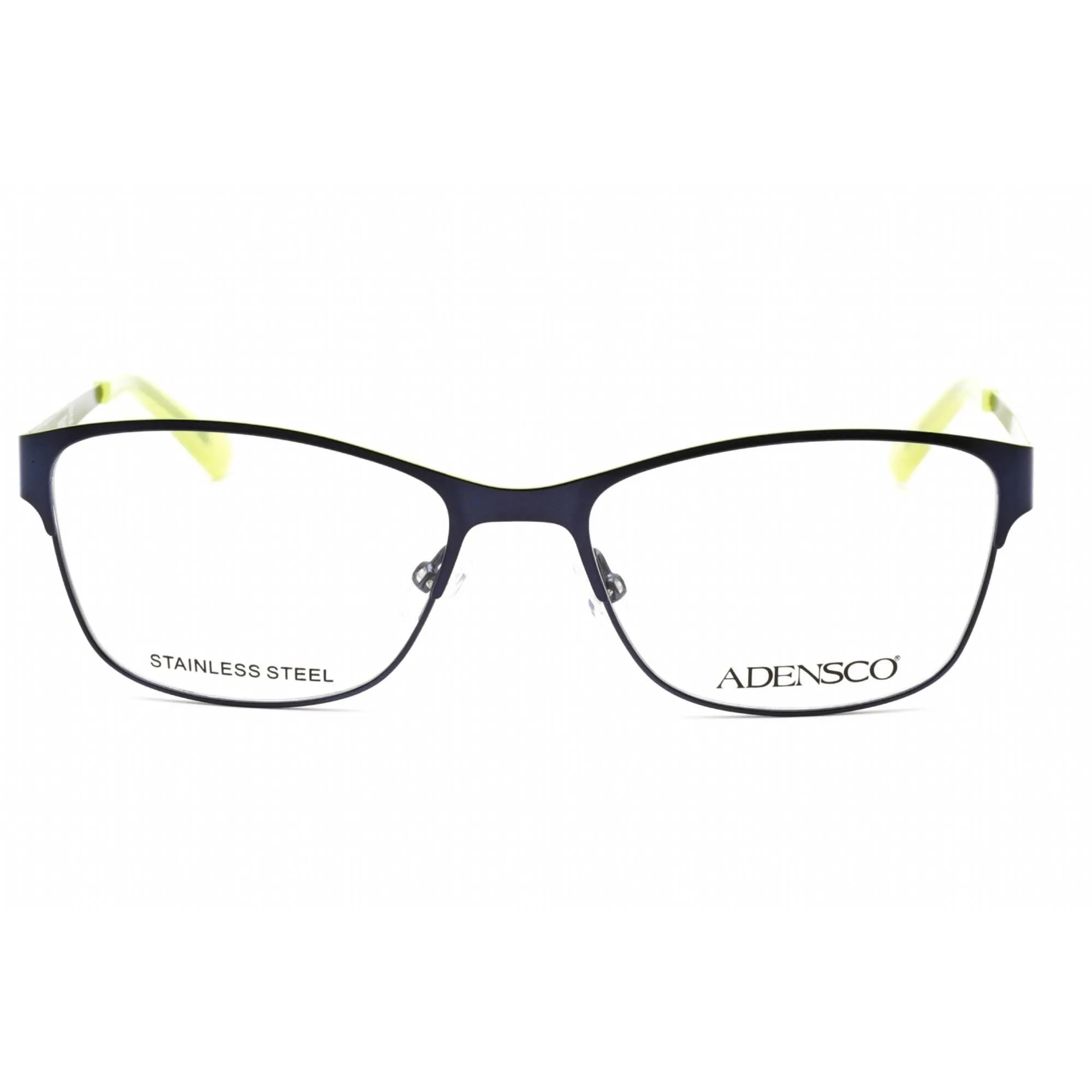 Adensco Women's Eyeglasses - Full Rim Navy Metal Rectangular Frame | Ad 205 0EST 00