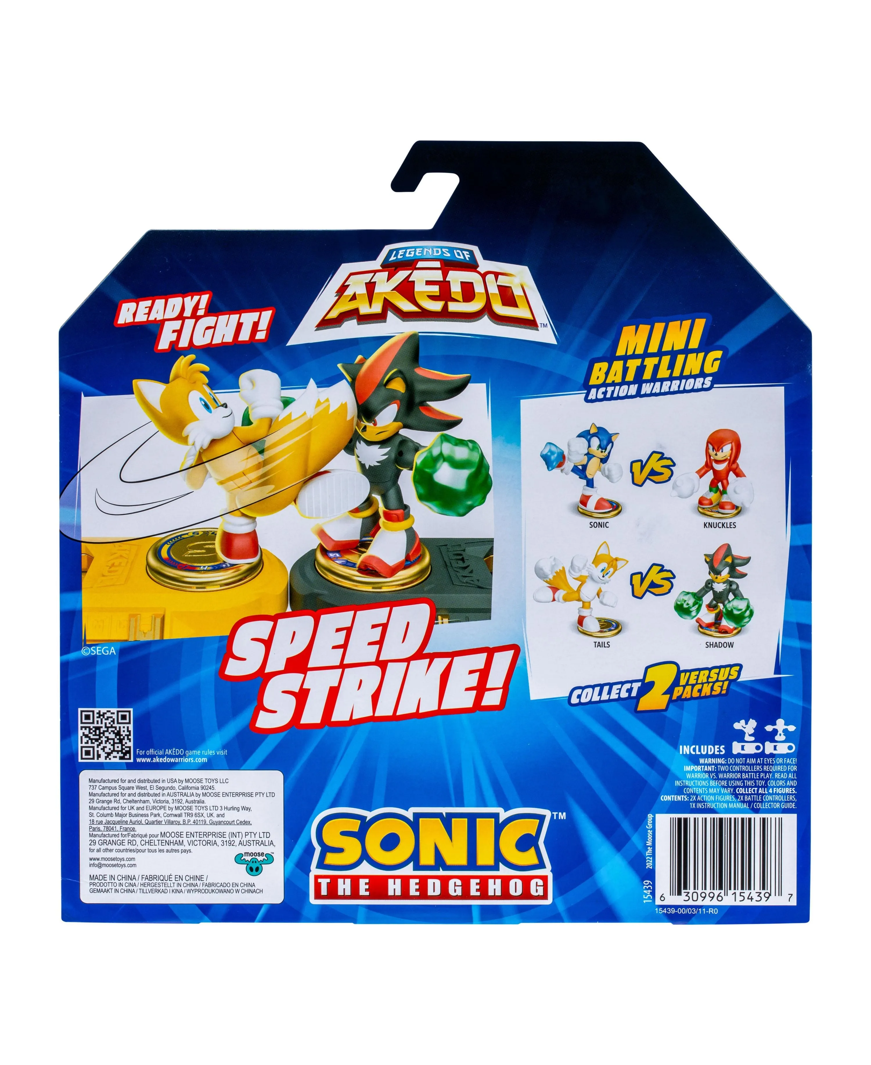 Akedo Sonic the Hedgehog: Tails vs Shadow Speed Strike Action Figures