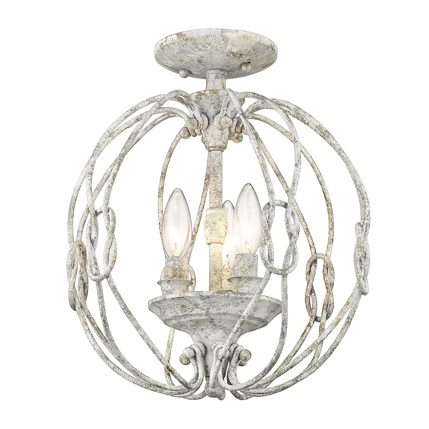 Antoinette OY Three Light Semi-Flush Mount