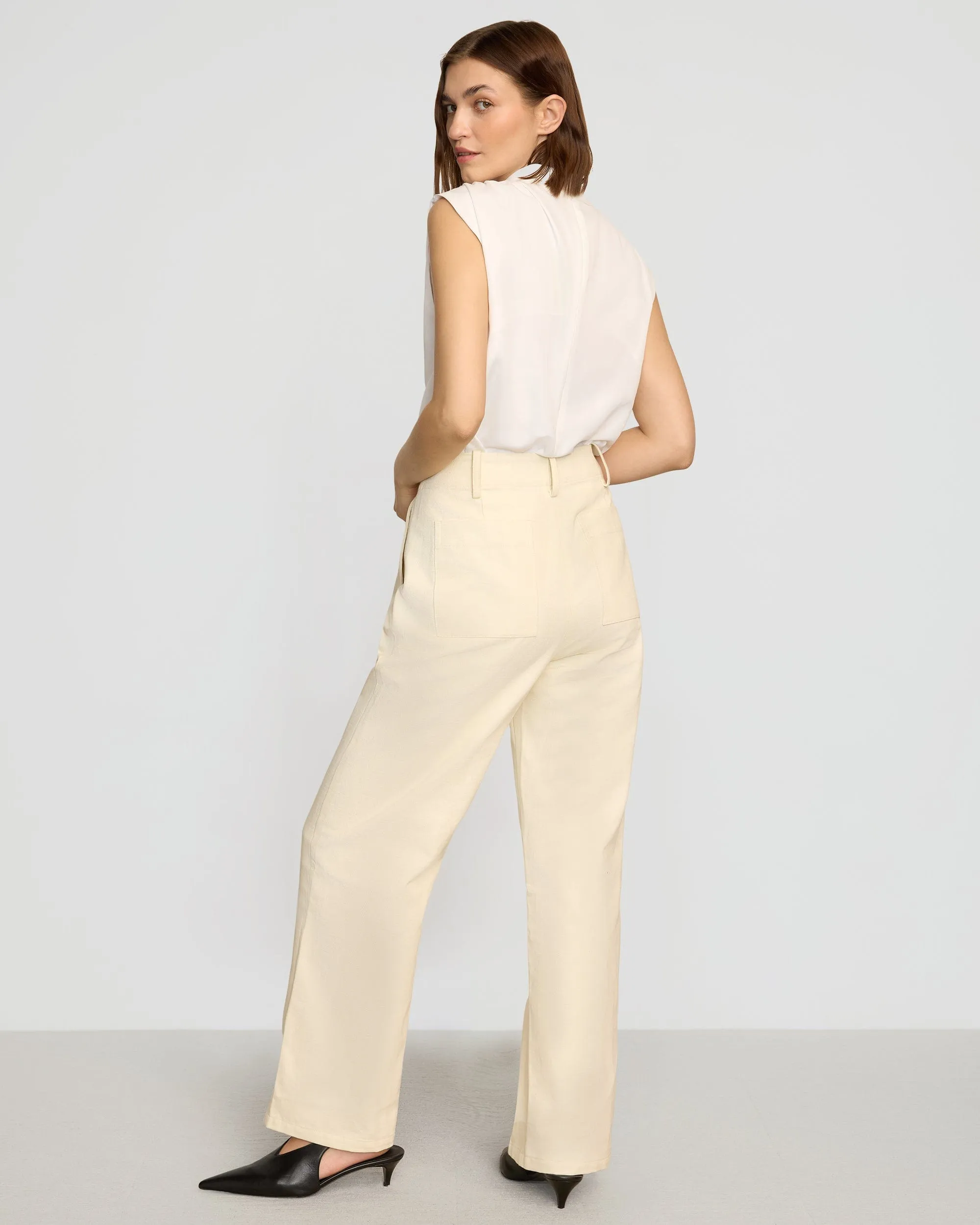 Aster Herringbone Denim Pant