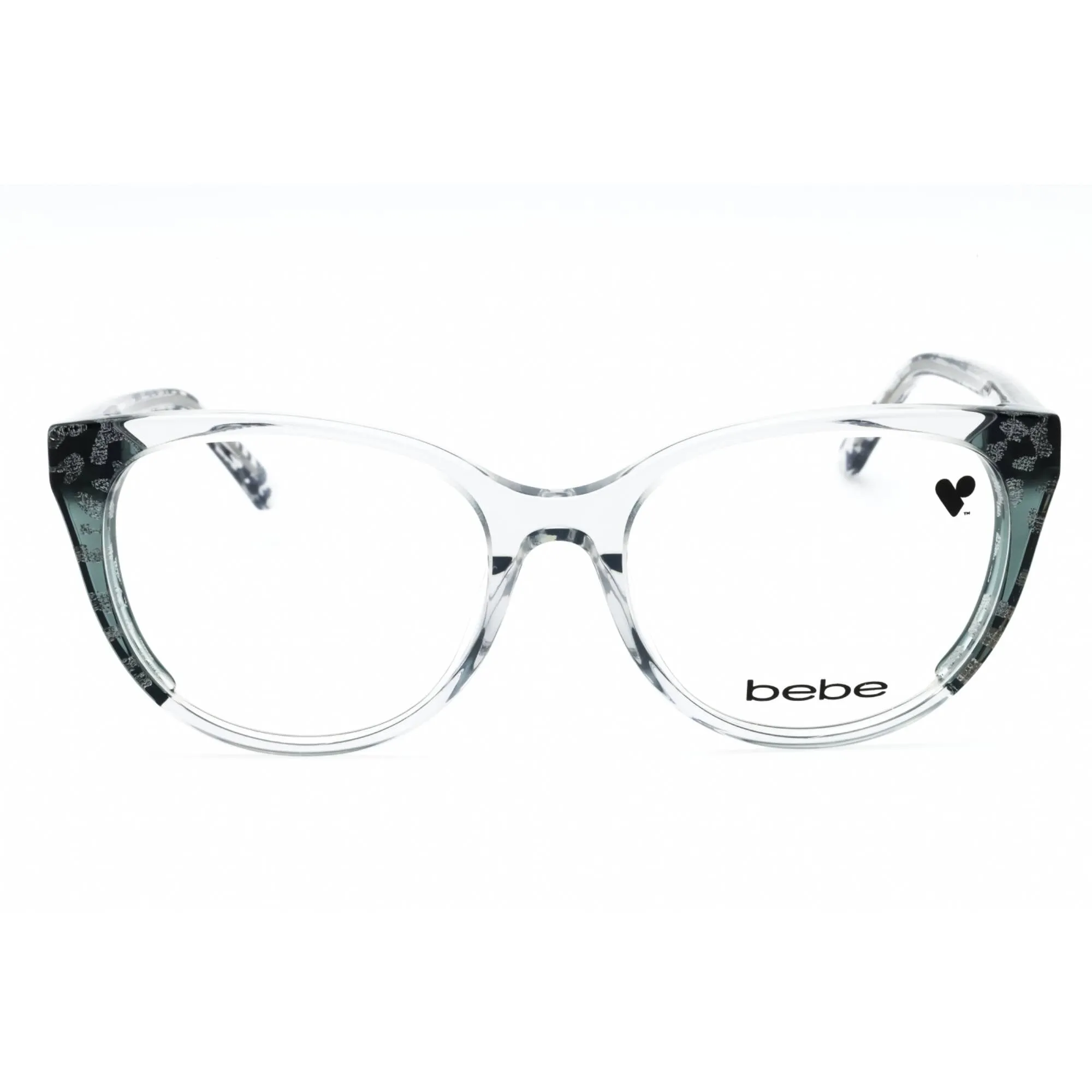 Bebe Women's Eyeglasses - Grey Animal Acetate Full Rim Cat Eye Frame | BB5208 050