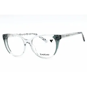 Bebe Women's Eyeglasses - Grey Animal Acetate Full Rim Cat Eye Frame | BB5208 050