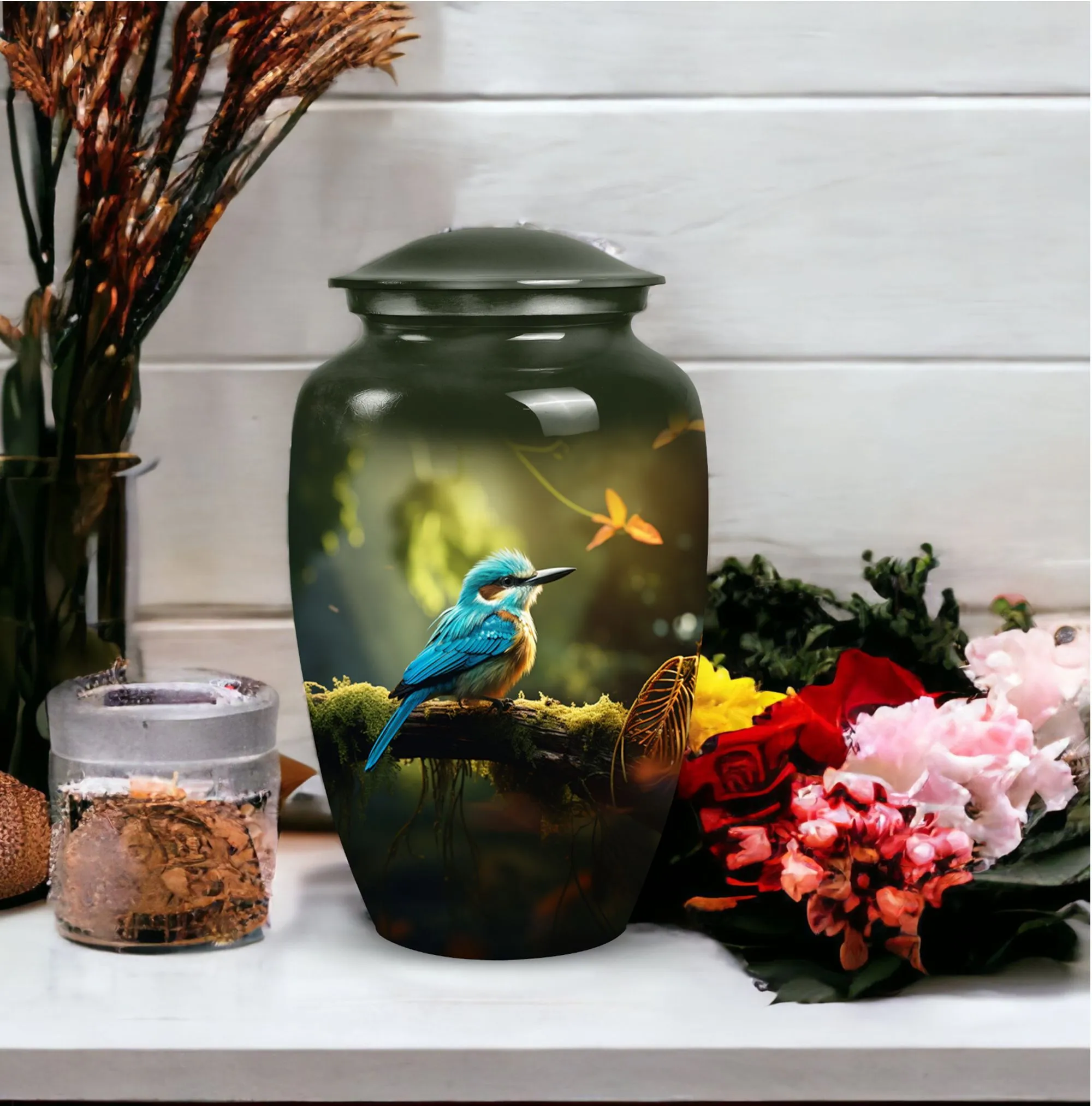 Blue Sparrow Urn - A Unique Memorial for Loved Ones