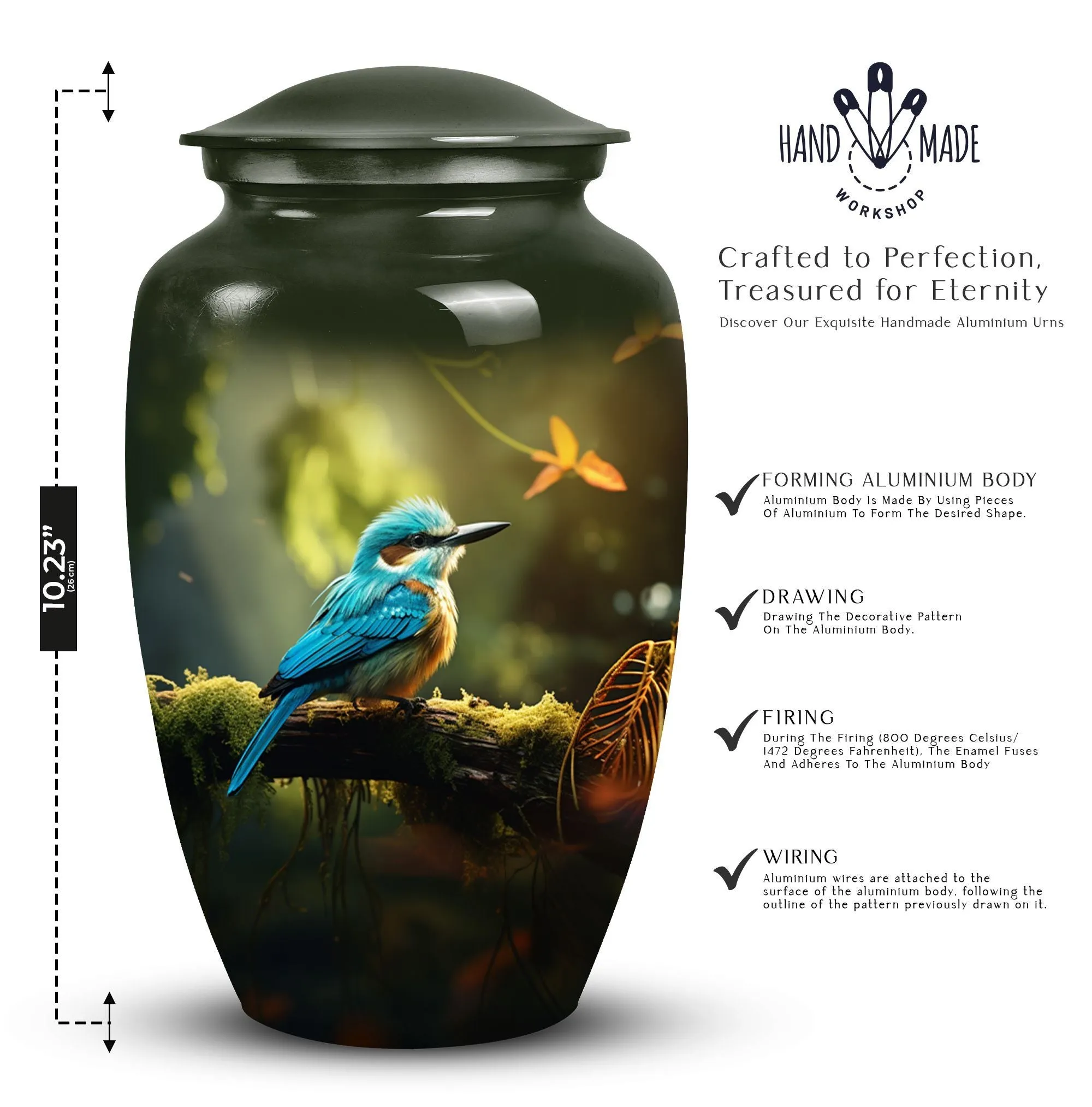 Blue Sparrow Urn - A Unique Memorial for Loved Ones