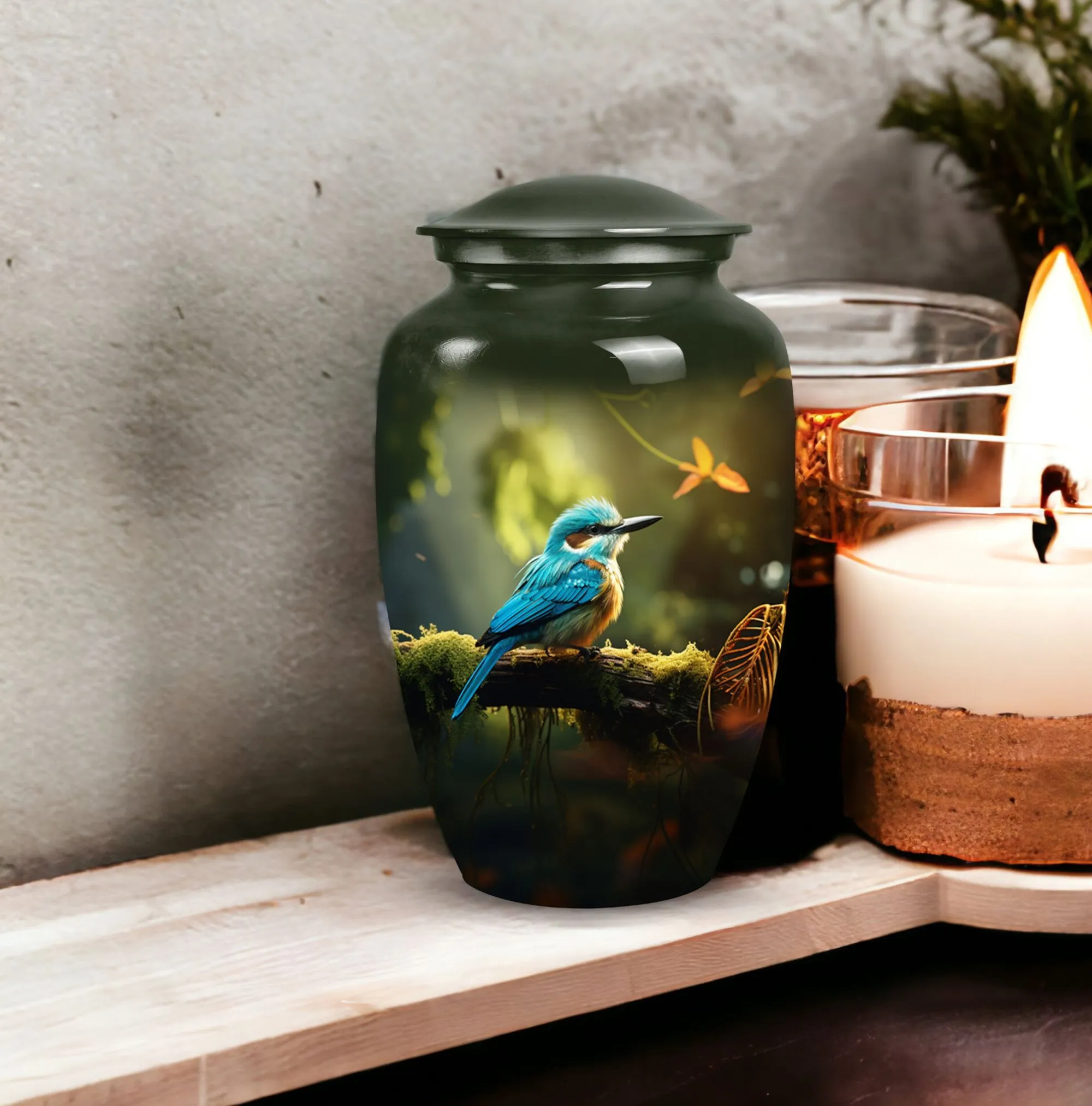 Blue Sparrow Urn - A Unique Memorial for Loved Ones