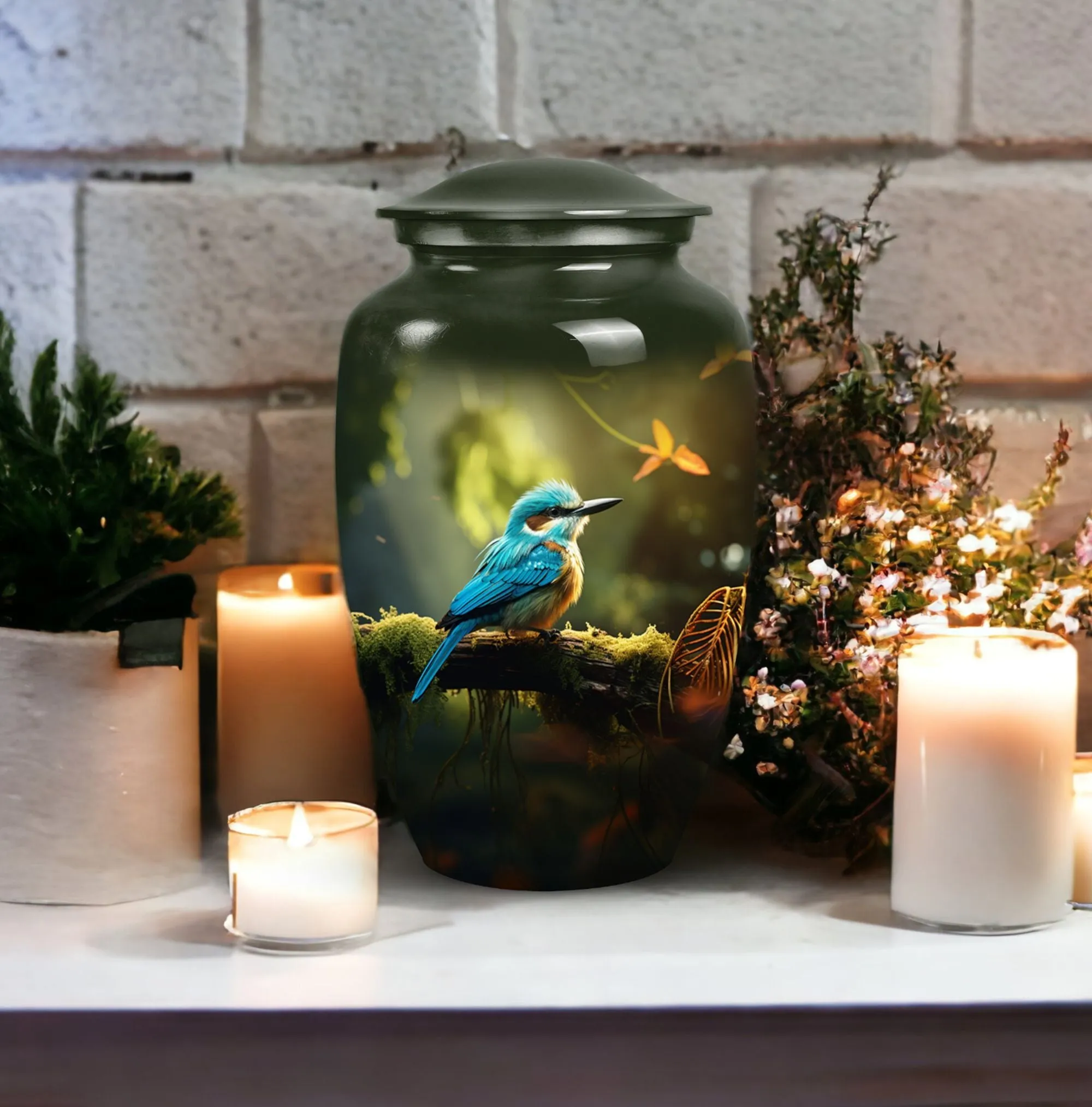 Blue Sparrow Urn - A Unique Memorial for Loved Ones