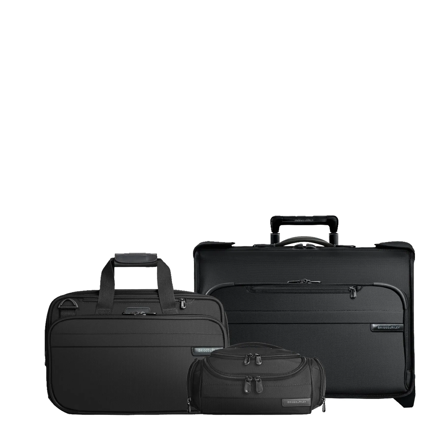Briggs & Riley Baseline 3-Piece Set: Wheeled Carry-On Garment, Cabin Bag & Toiletry Kit