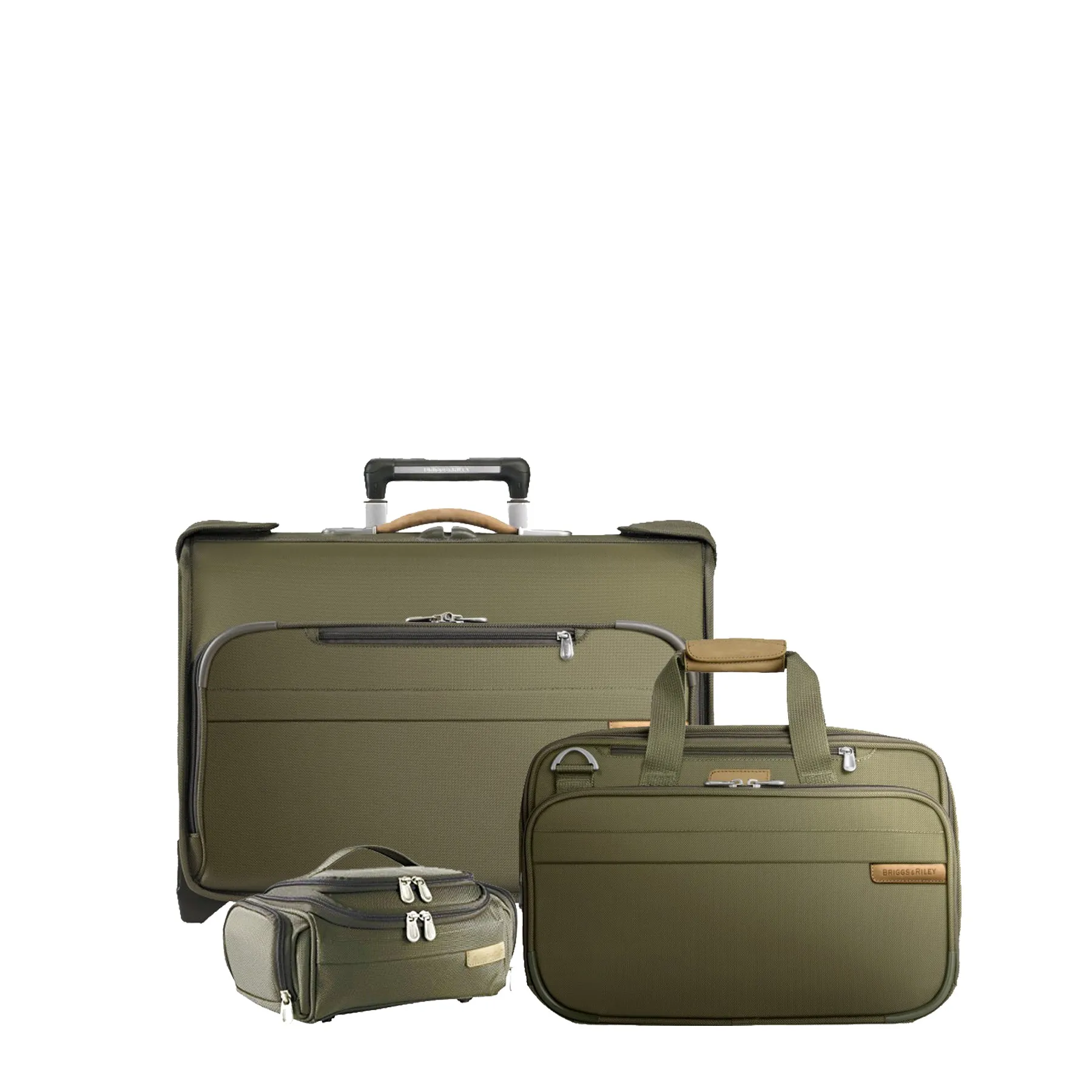 Briggs & Riley Baseline 3-Piece Set: Wheeled Carry-On Garment, Cabin Bag & Toiletry Kit