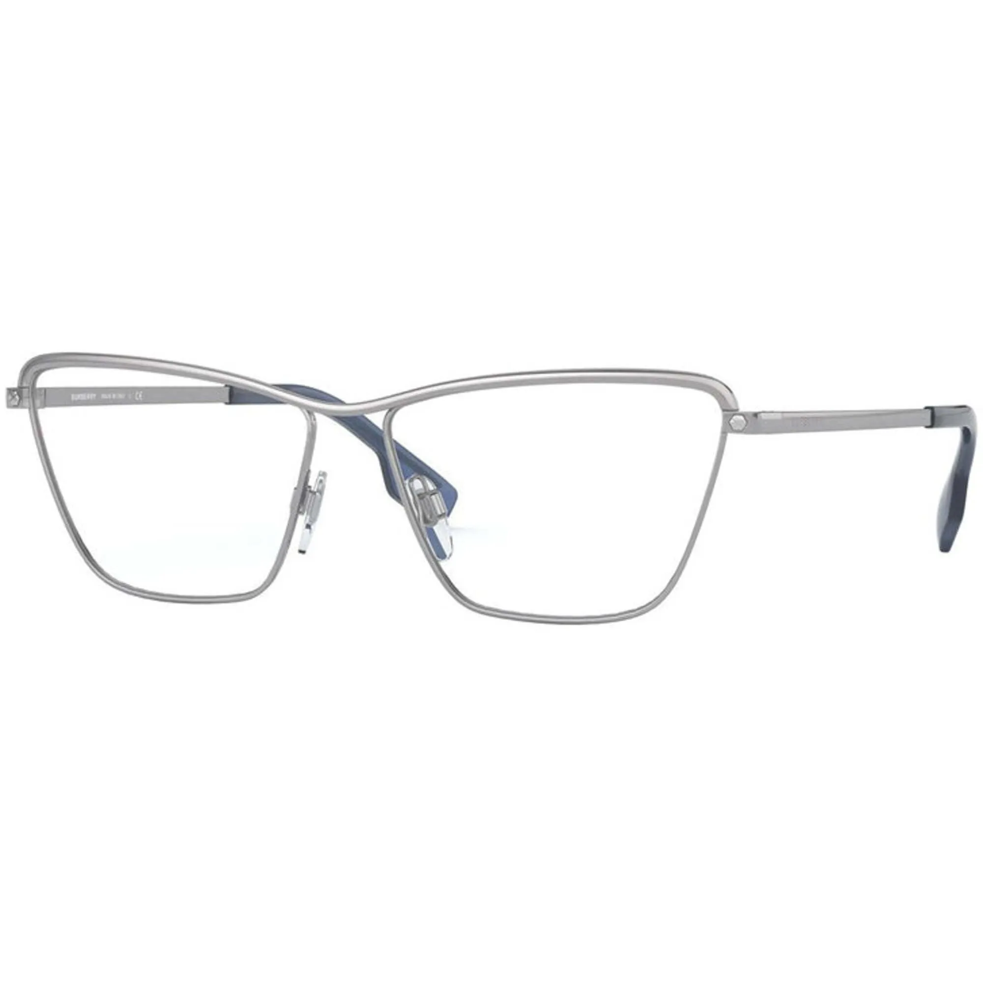 Burberry Women's Eyeglasses - Gunmetal Metal Cat Eye Frame | BURBERRY 0BE1343 1003