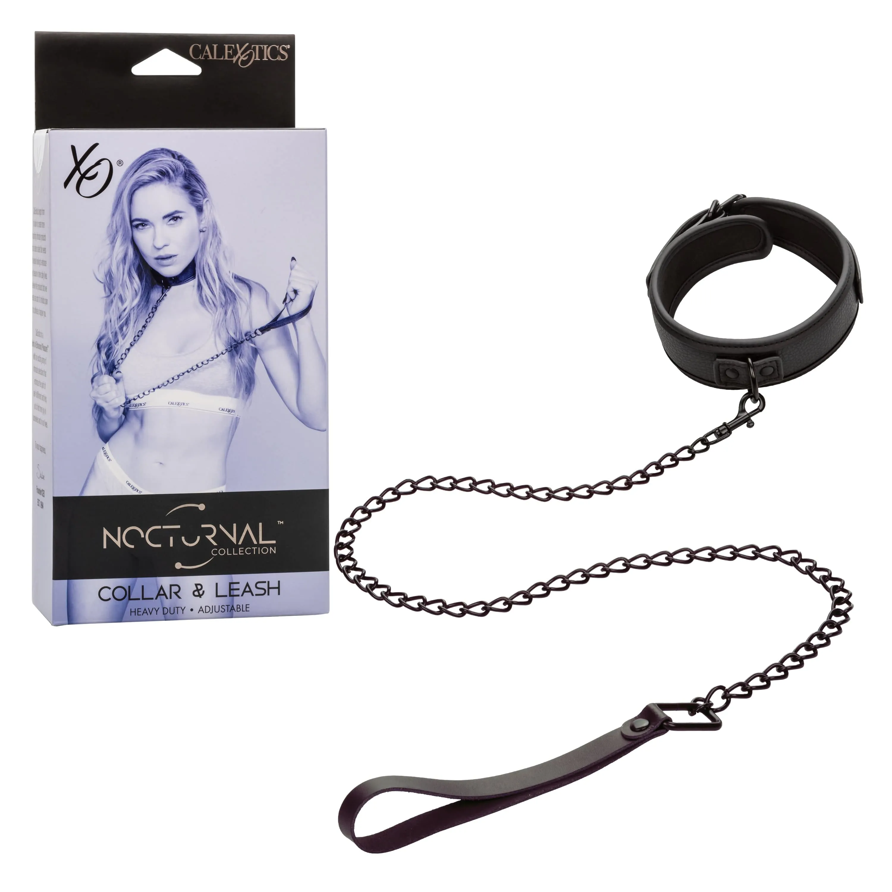 California Exotics - Nocturnal Collection Collar and Leash (Black)