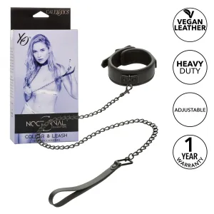 California Exotics - Nocturnal Collection Collar and Leash (Black)