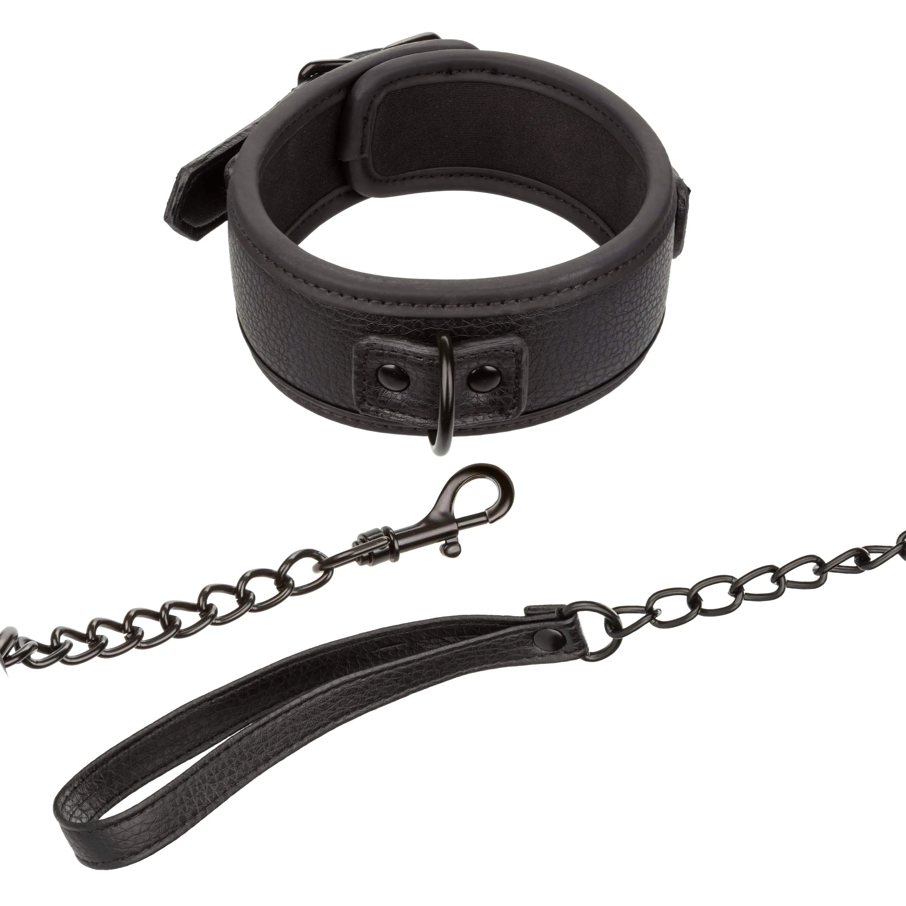 California Exotics - Nocturnal Collection Collar and Leash (Black)