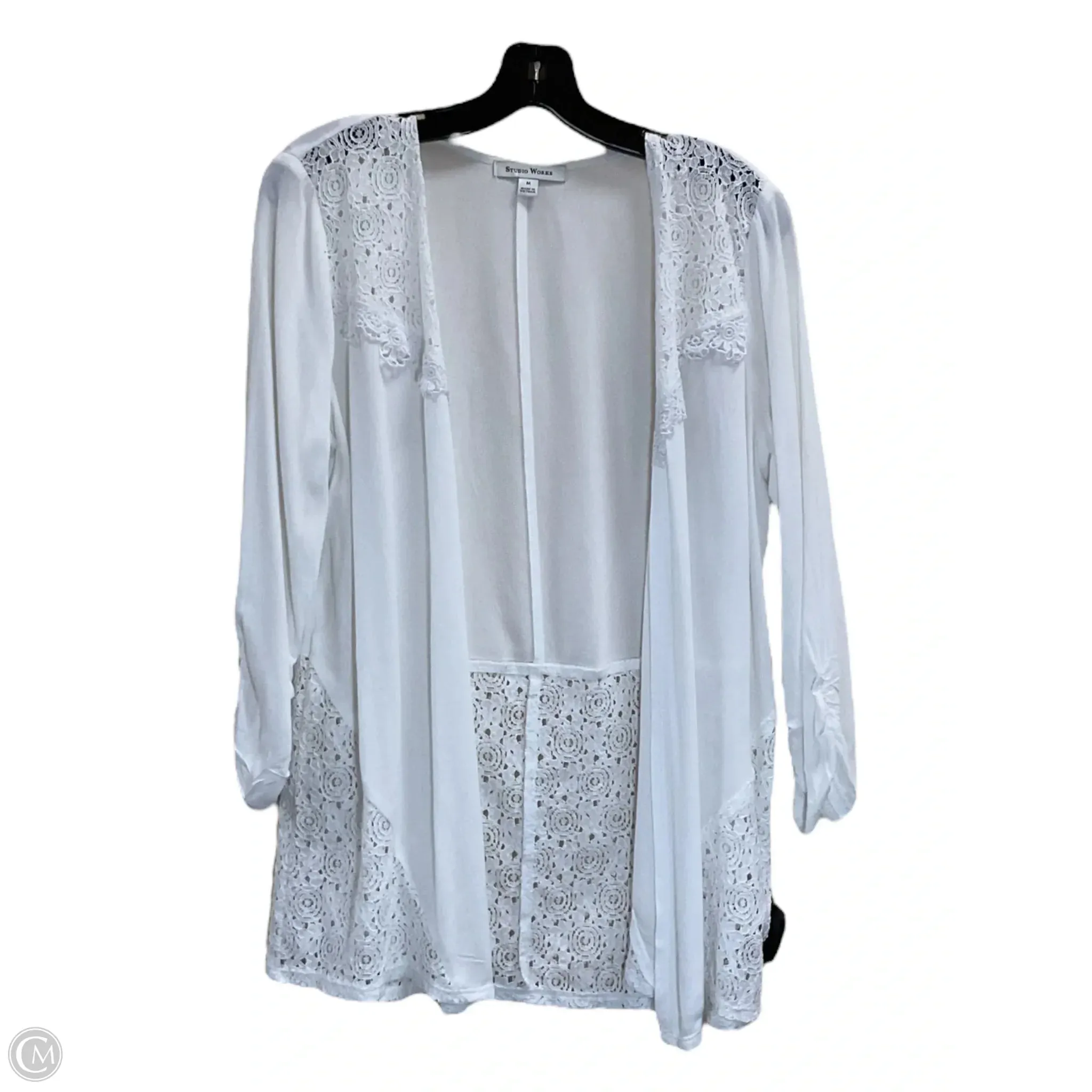 Cardigan By Studio Works In White, Size: M