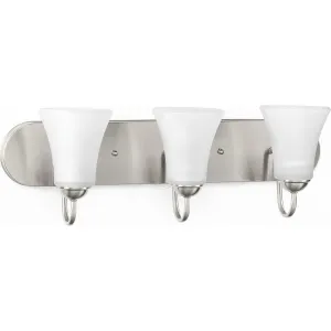Classic Collection Three-Light Etched Glass Bath Vanity Light