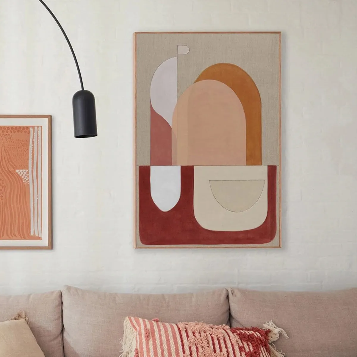 Crimson Red Arch Canvas Print 91Cm x 61Cm