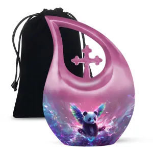 Cross Drop Panda Commemorative Extra Large Urn: Unique Urn