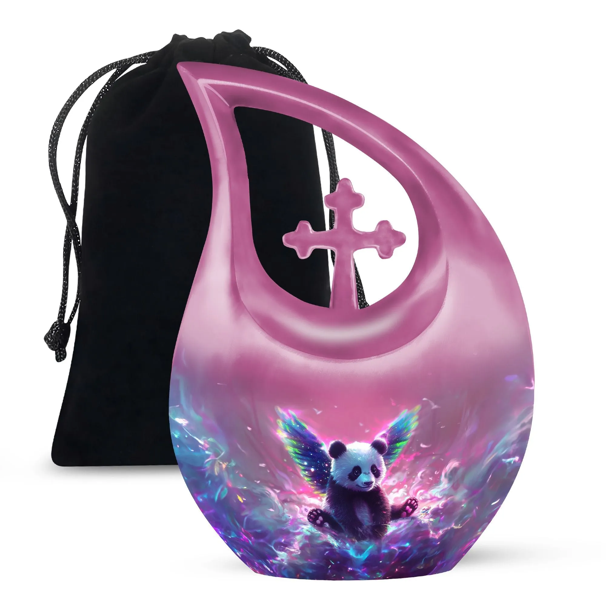 Cross Drop Panda Commemorative Extra Large Urn: Unique Urn