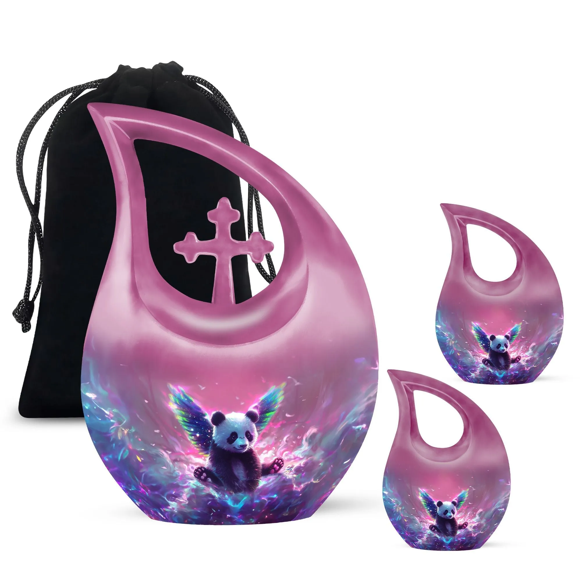 Cross Drop Panda Commemorative Extra Large Urn: Unique Urn