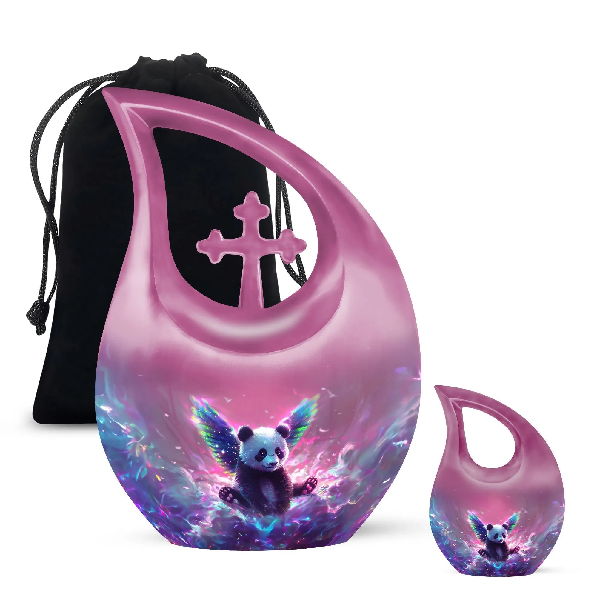 Cross Drop Panda Commemorative Extra Large Urn: Unique Urn