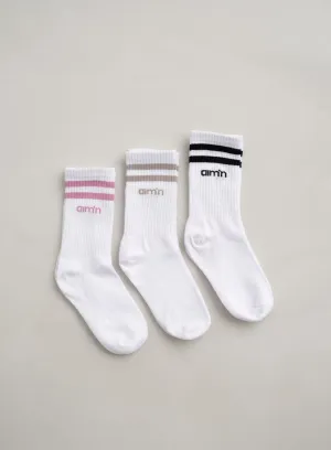Desert Rose Aim High Socks 3-pack
