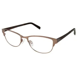 Eddie Bauer Women's Eyeglasses - Brown Metal Cat Eye Frame | EDDIE BAUER 32202 BR