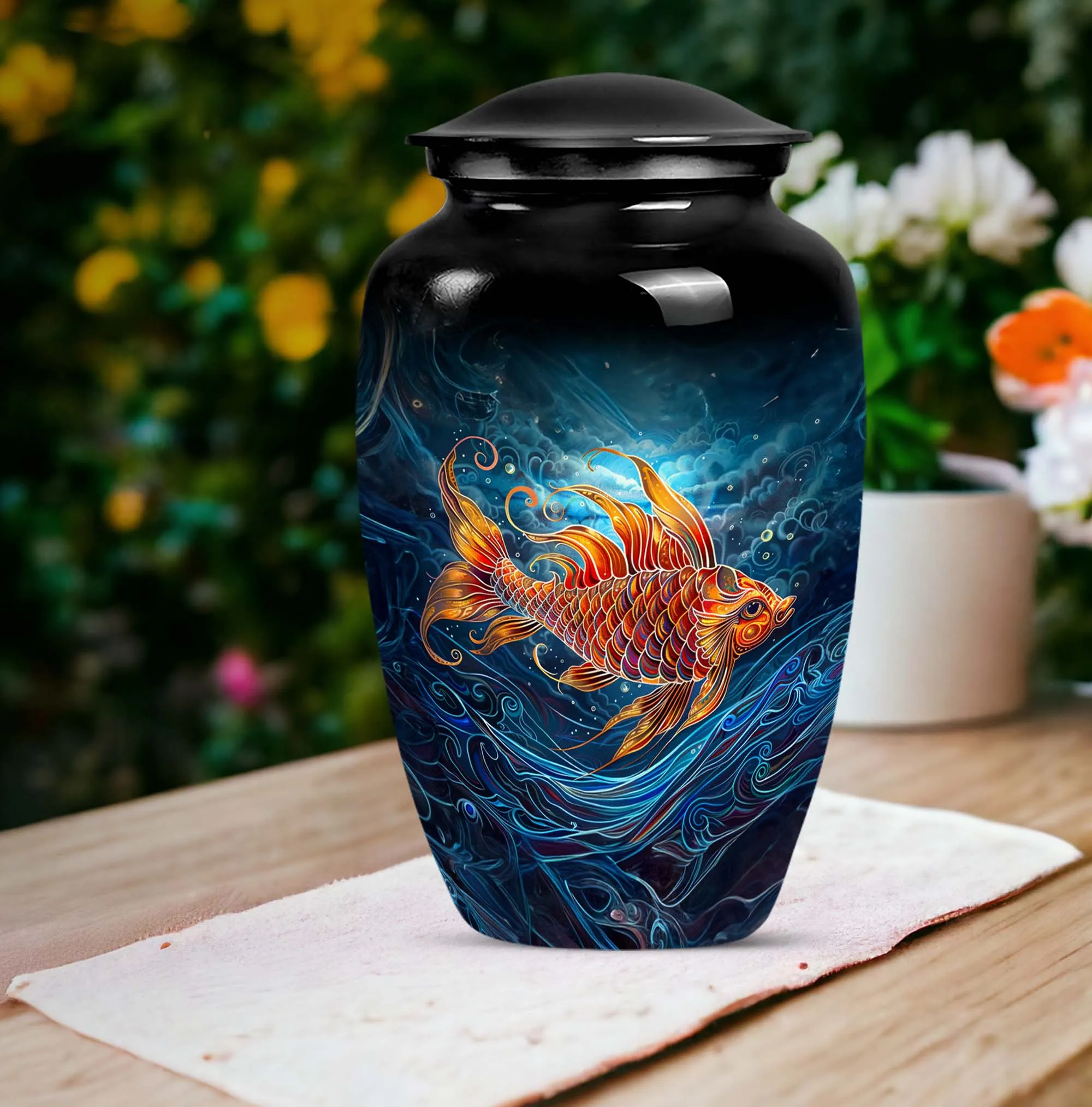 Fish-Themed Cremation Urn for Cherished Fathers - Urn For Dad