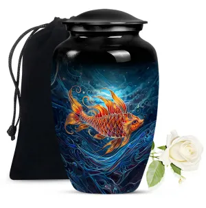 Fish-Themed Cremation Urn for Cherished Fathers - Urn For Dad
