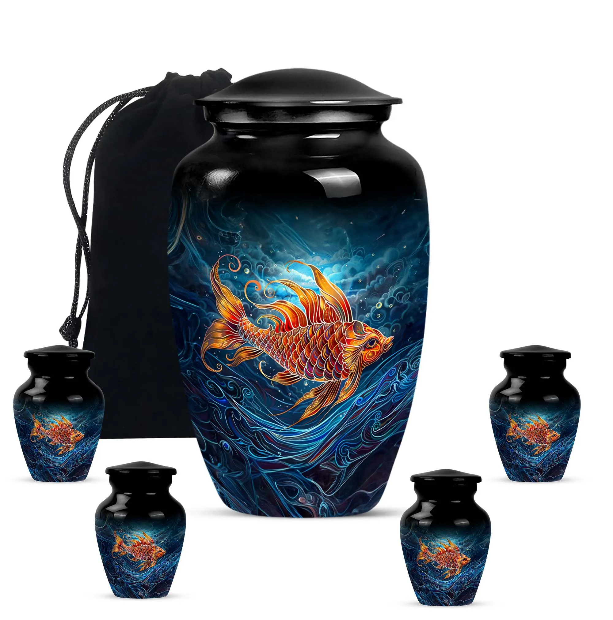 Fish-Themed Cremation Urn for Cherished Fathers - Urn For Dad