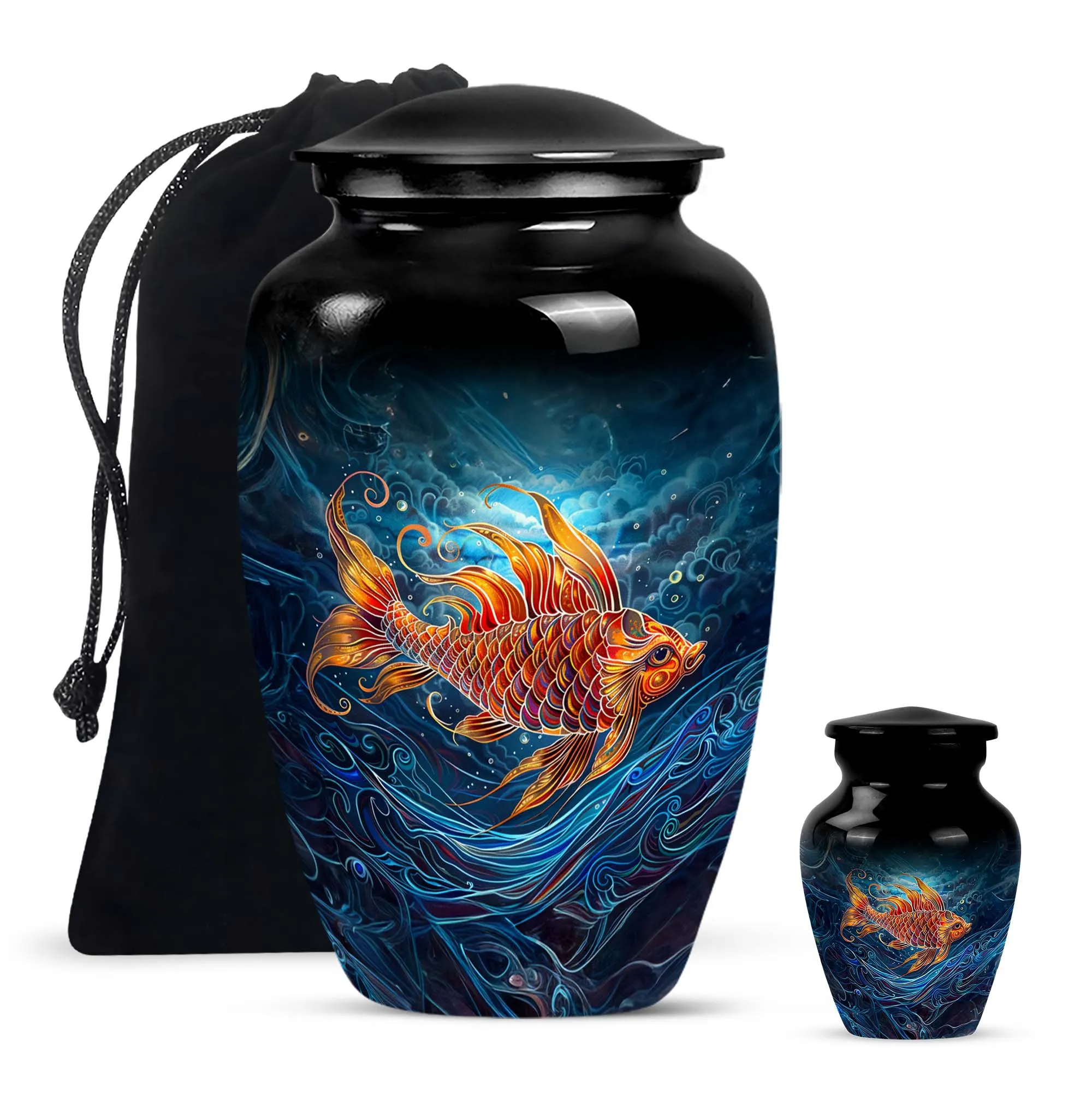 Fish-Themed Cremation Urn for Cherished Fathers - Urn For Dad