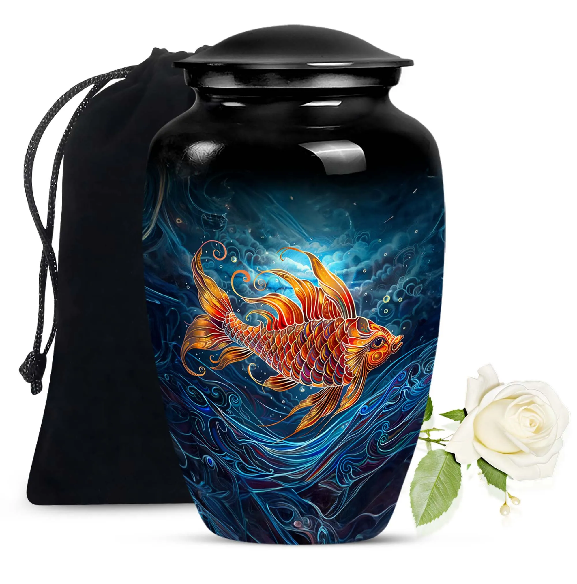 Fish-Themed Cremation Urn for Cherished Fathers - Urn For Dad