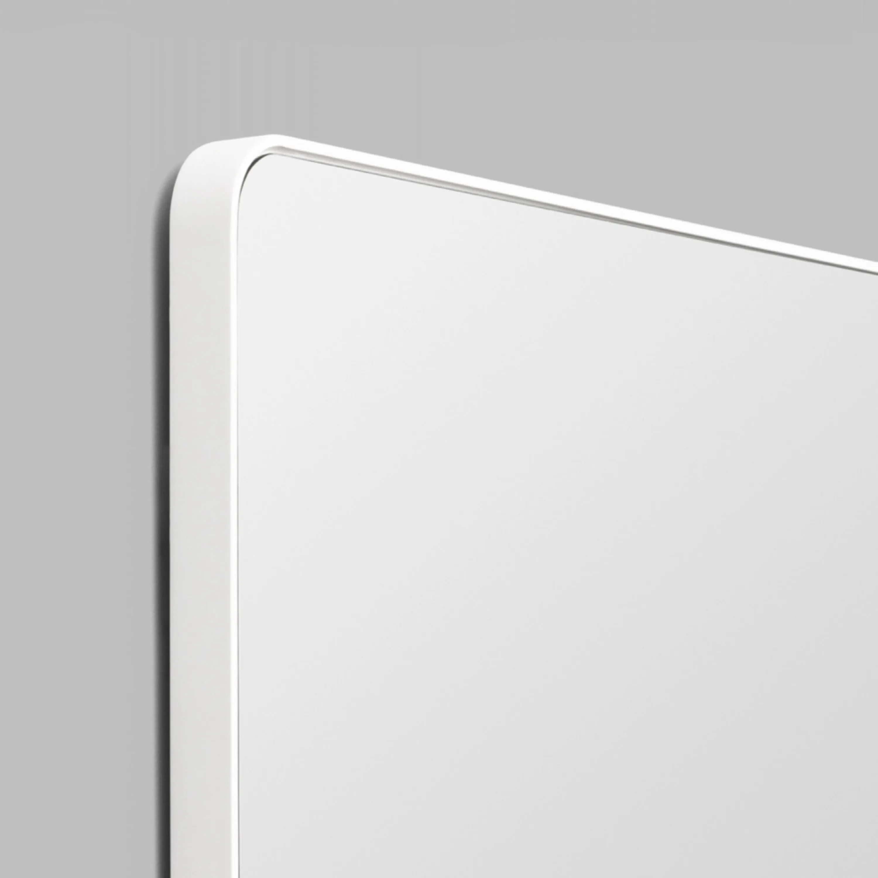 Flynn Curve Rectangle Mirror - Bright White Small 60cm x 80cm