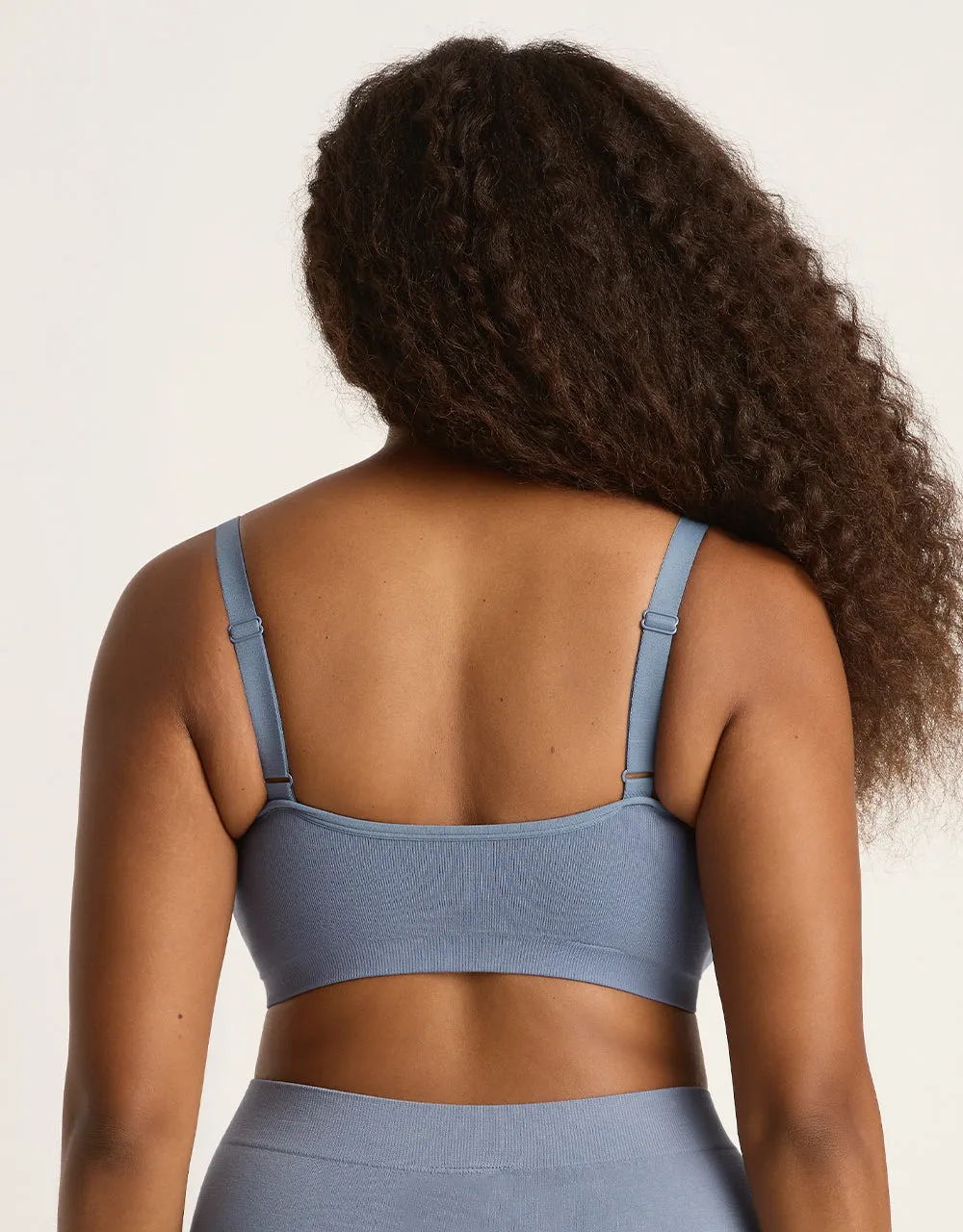 Full Bust Wireless Bra - Dusty Blue