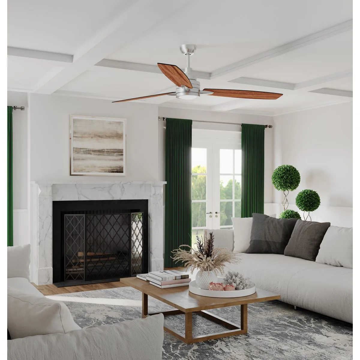 Graceful Collection 54" 5 Blade Fan w/ LED Light
