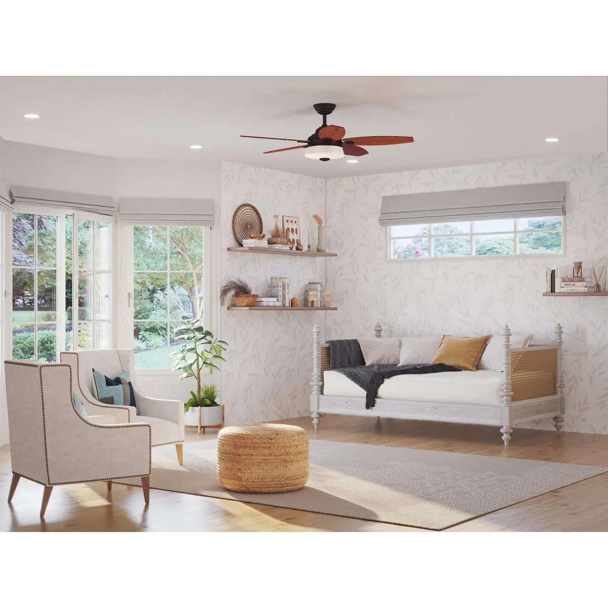 Graceful Collection 54" 5 Blade Fan w/ LED Light
