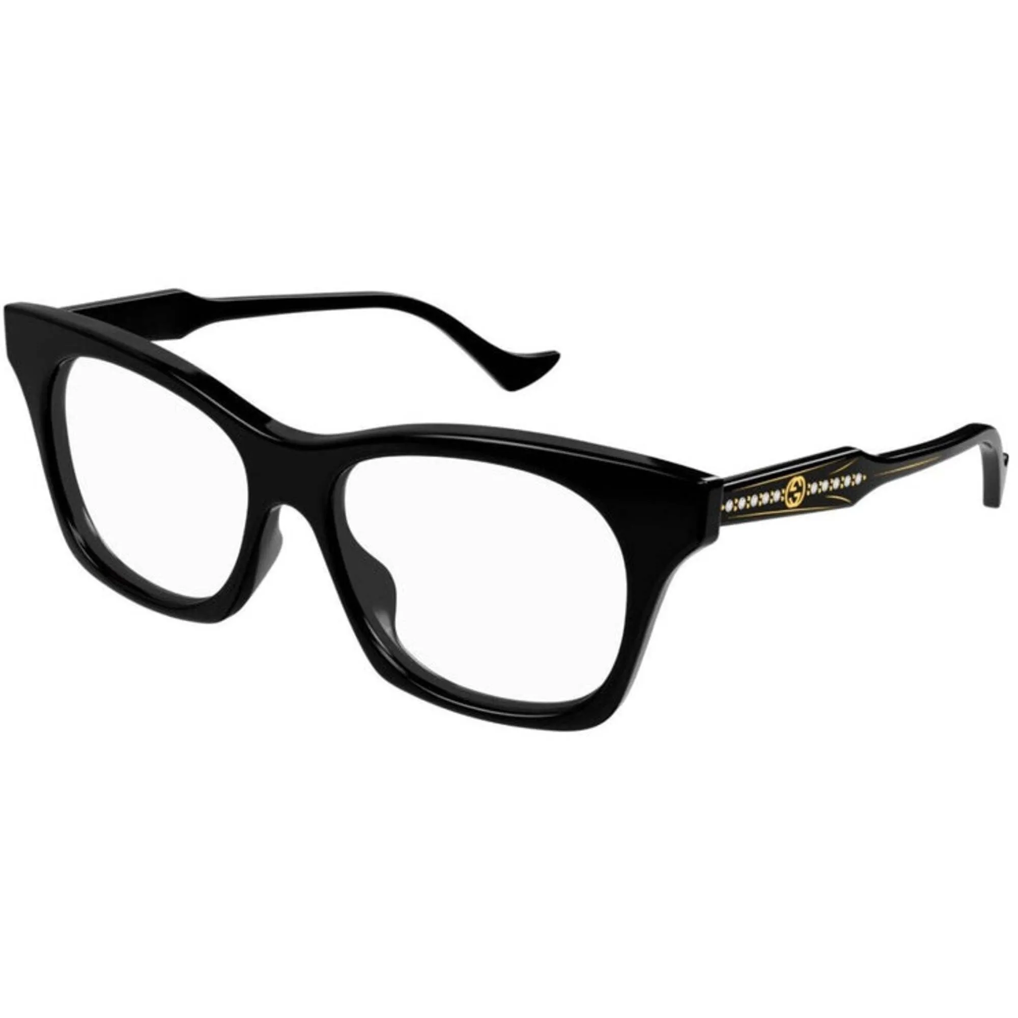 Gucci Women's Eyeglasses - Black Recycled Acetate Frame Demo Lens | GG1299O 001