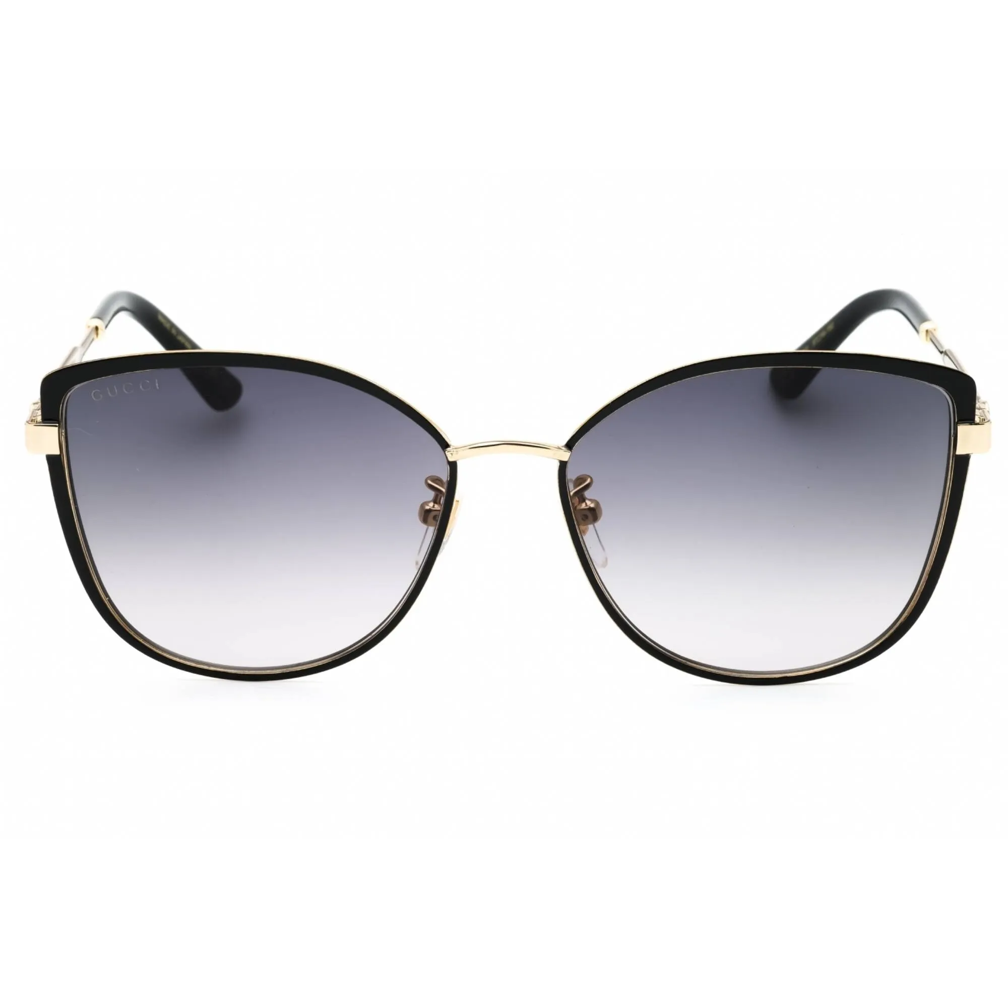 Gucci Women's Sunglasses - Black Metal Cat Eye Frame Grey Gradient Lens | GG0589SK 001