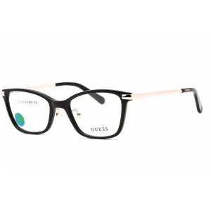 Guess Women's Eyeglasses - Shiny Black Plastic Cat Eye Full Rim Frame | GU2890-D 001