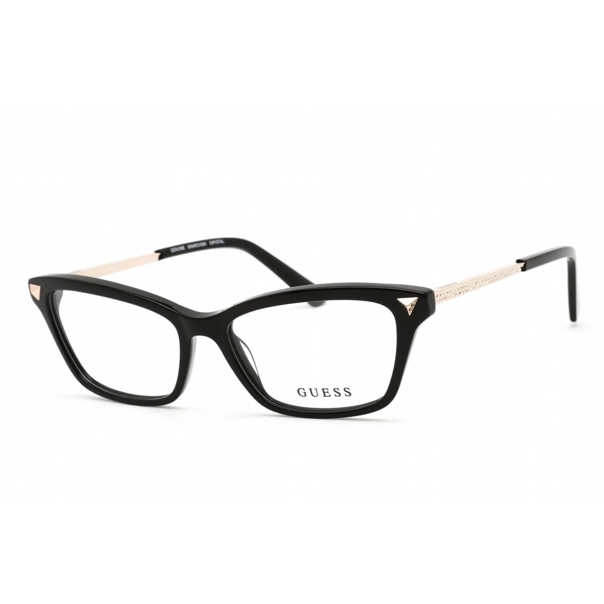 Guess Women's Eyeglasses - Shiny Black Plastic Cat Eye Shape Frame | GU2797-S 001