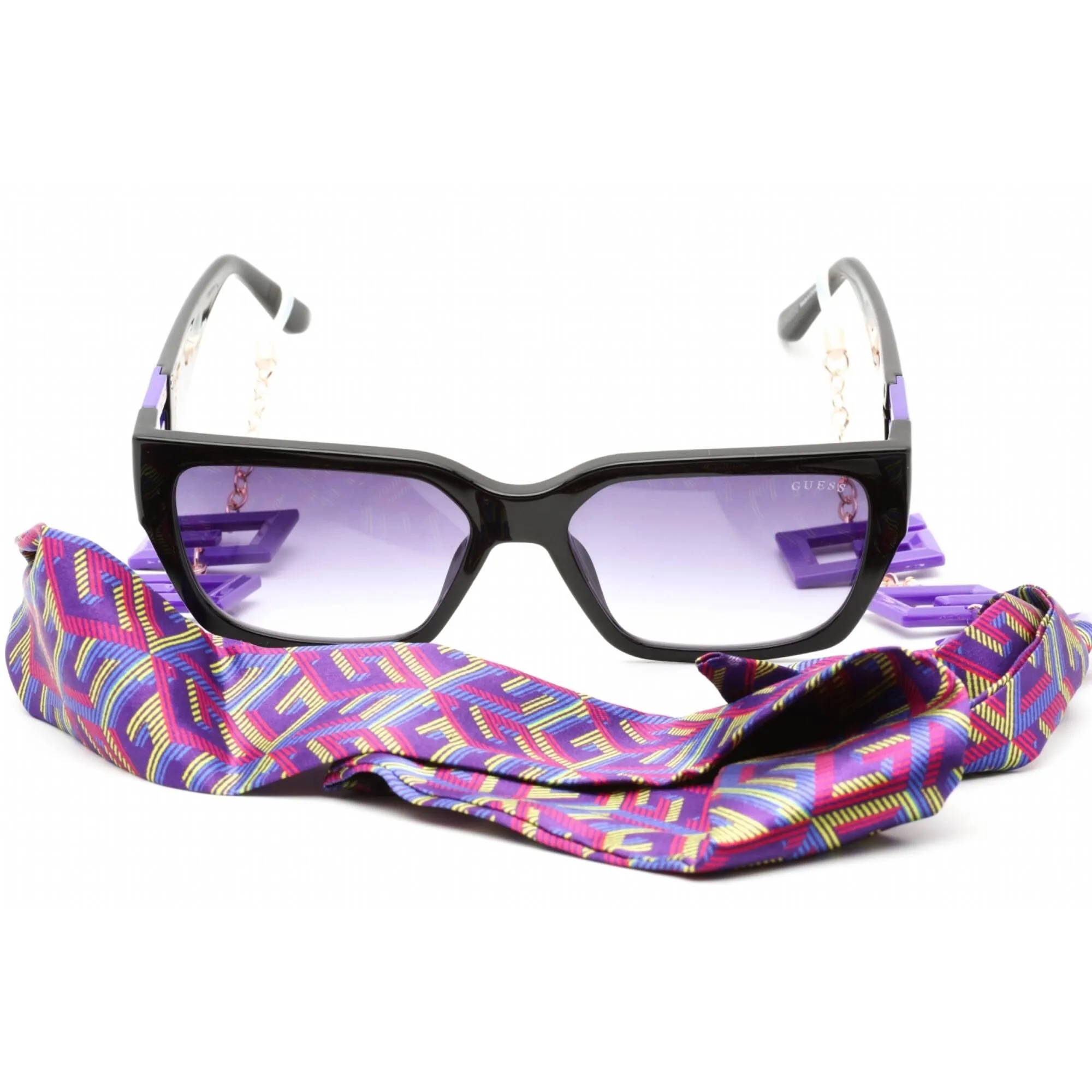 Guess Women's Sunglasses - Violet/Other Plastic Full Rim Rectangular | GU7916 83Z