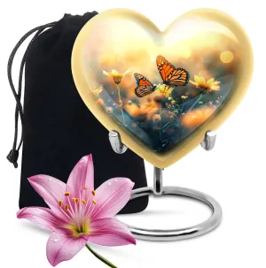 Heartfelt Remembrance - Women's Butterfly Cremation Urn