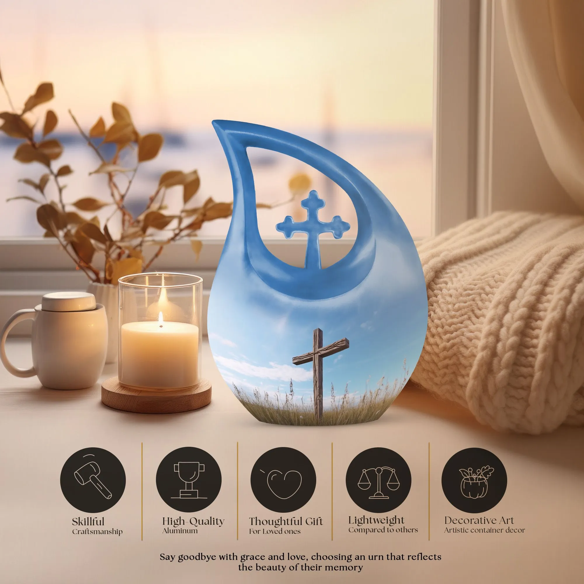 Heavenly Jesus Christ Urn containers to hold cremated ashes