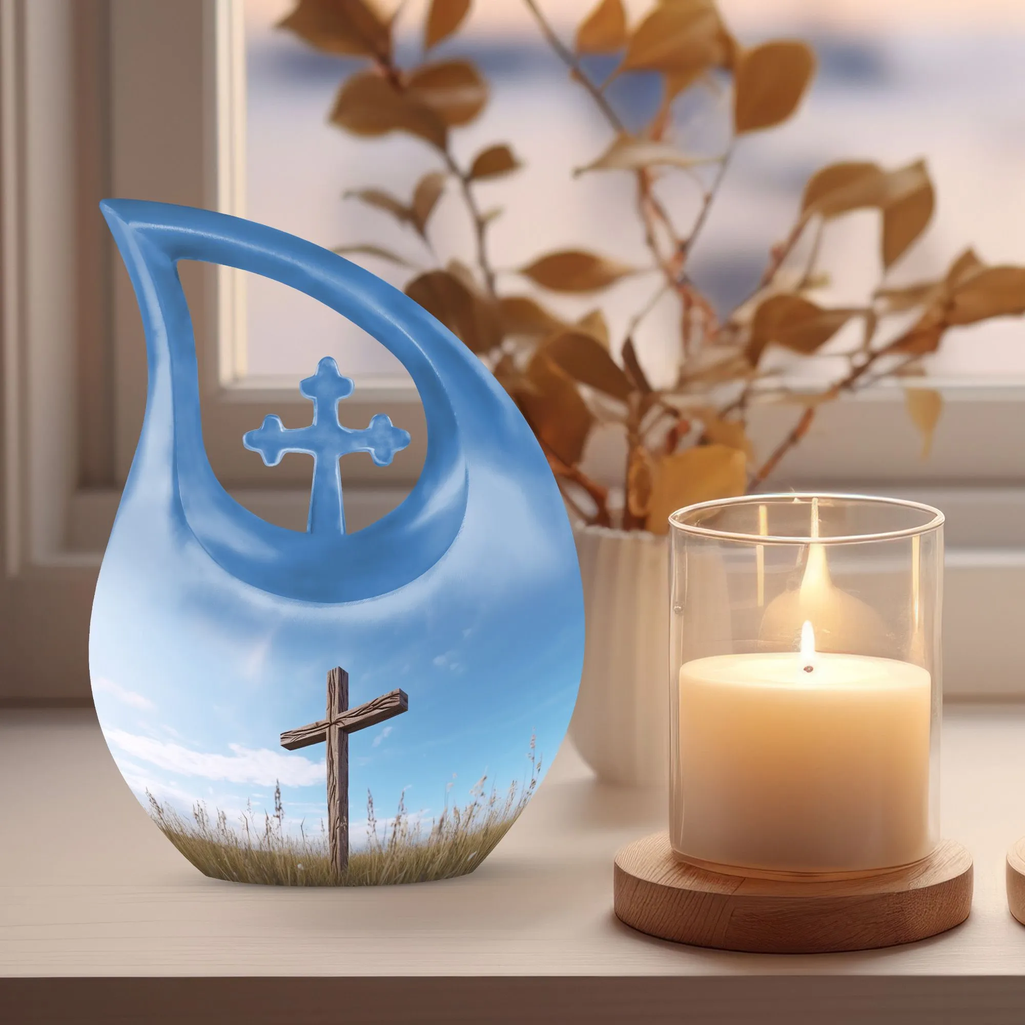 Heavenly Jesus Christ Urn containers to hold cremated ashes