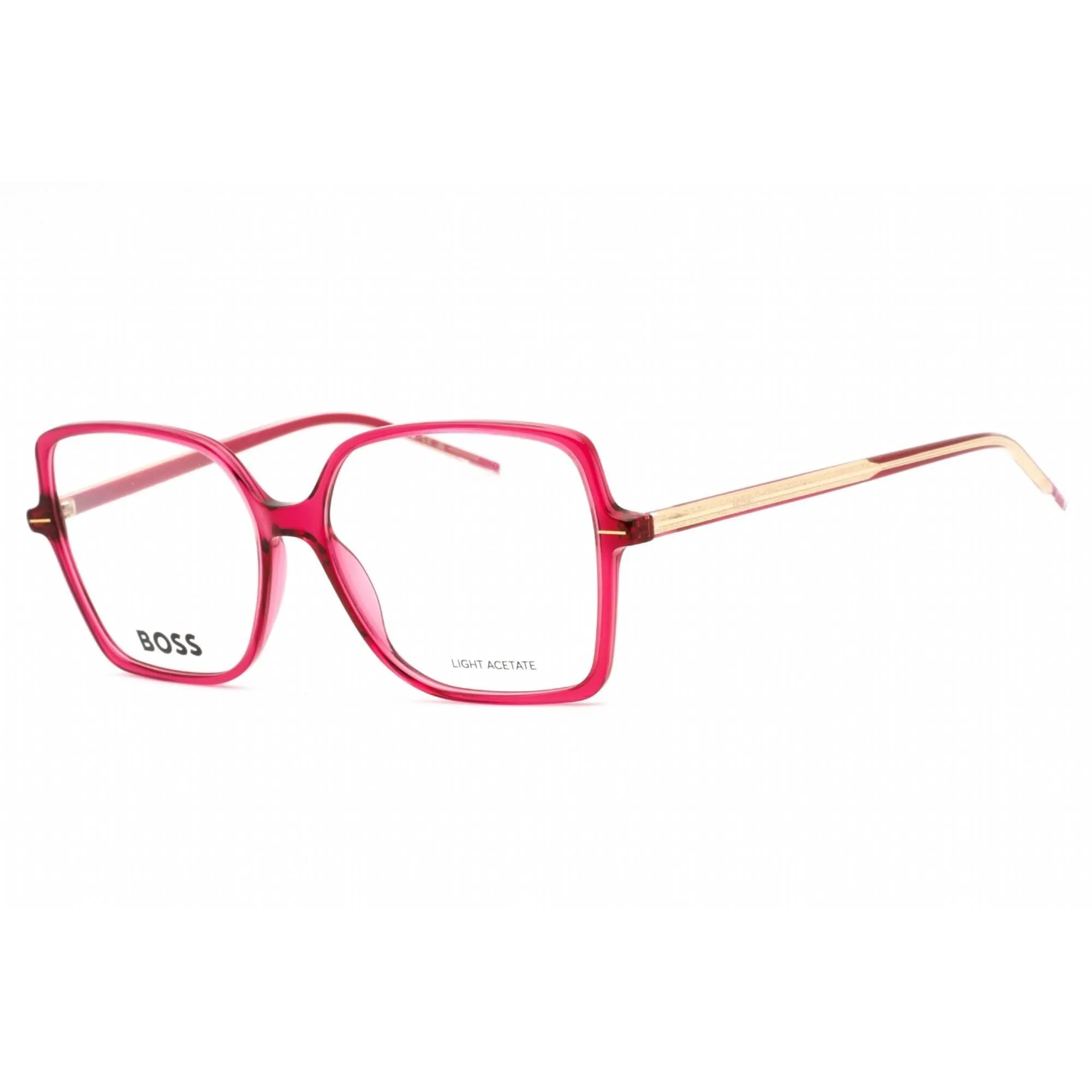 Hugo Boss Women's Eyeglasses - Cherry Metal Full Rim Square Frame | BOSS 1587 08CQ 00