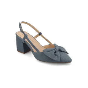 Journee Collection Womens Tailynn Block Heel Pumps - DENIM 10 WIDE
