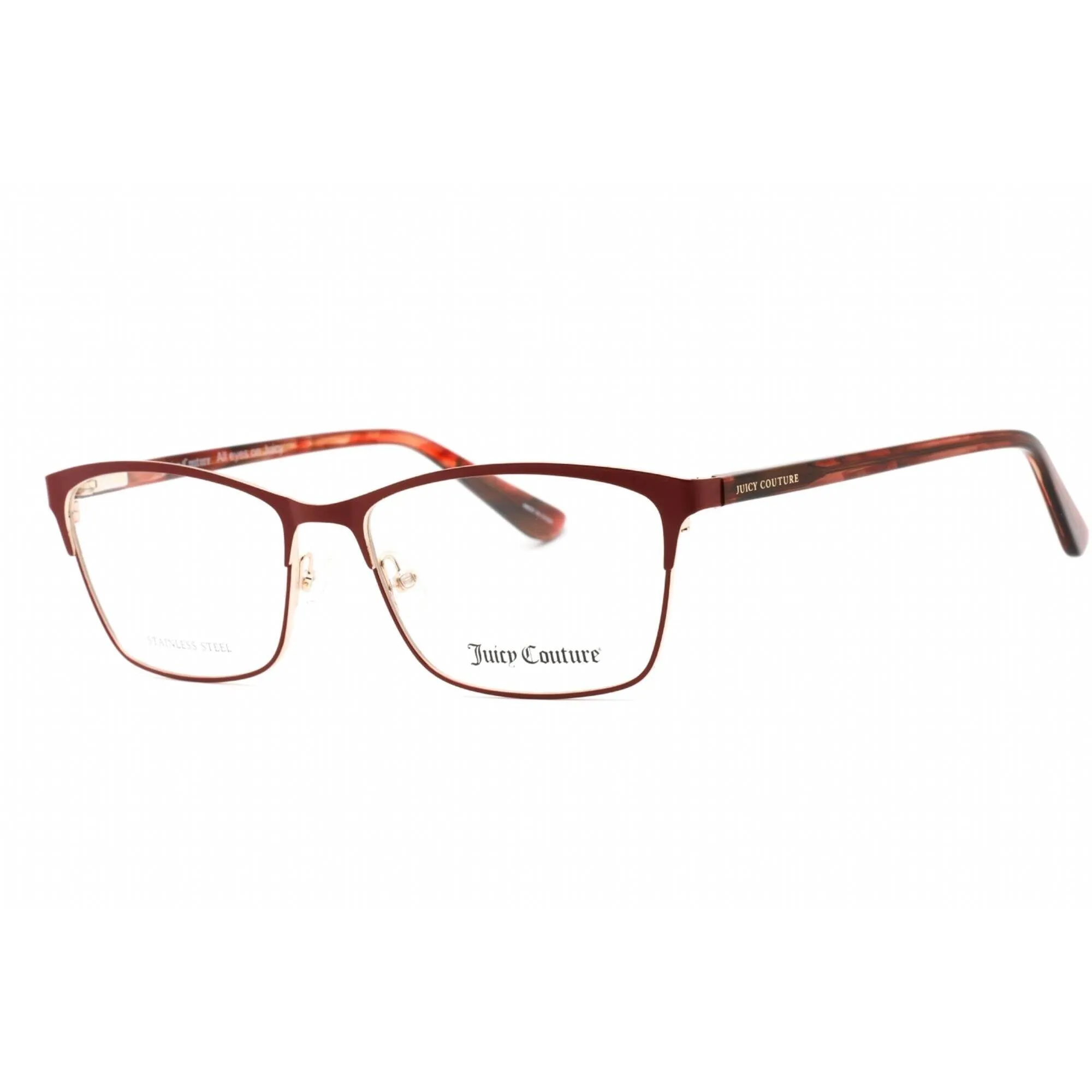 Juicy Couture Women's Eyeglasses - Matte Burgundy Rectangular Frame | JU 232 07BL 00