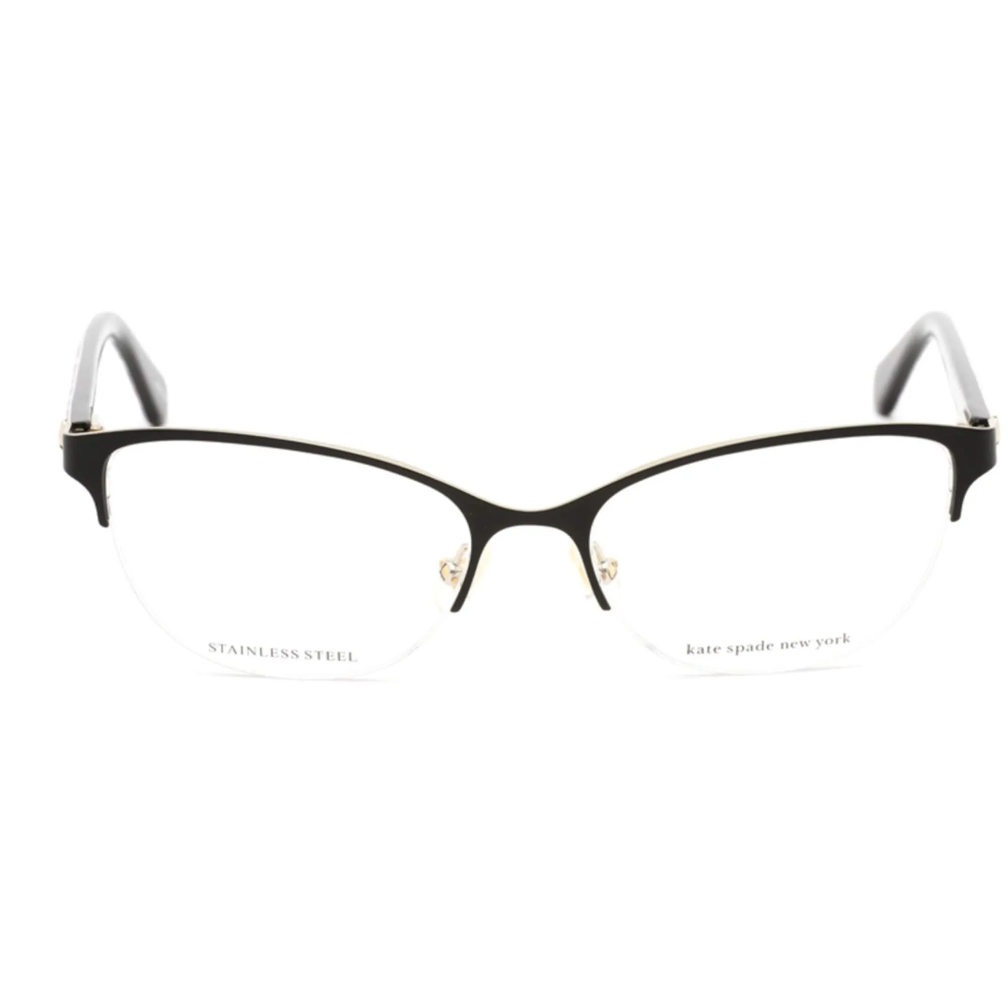 Kate Spade Women's Eyeglasses - Black Gold Cat Eye Frame | KATE SPADE ADALINA 0I46