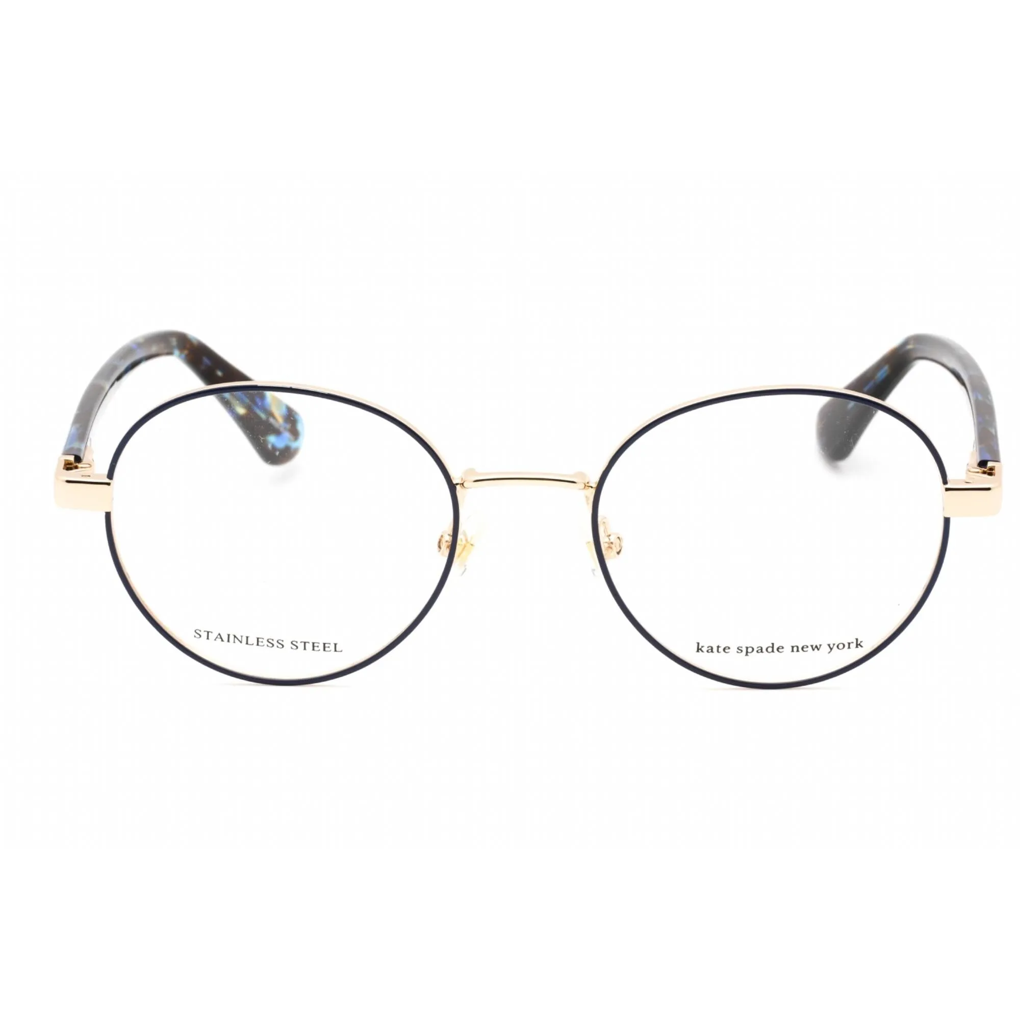 Kate Spade Women's Eyeglasses - Gold Blue Round Full Rim Frame | Marciann 0LKS 00