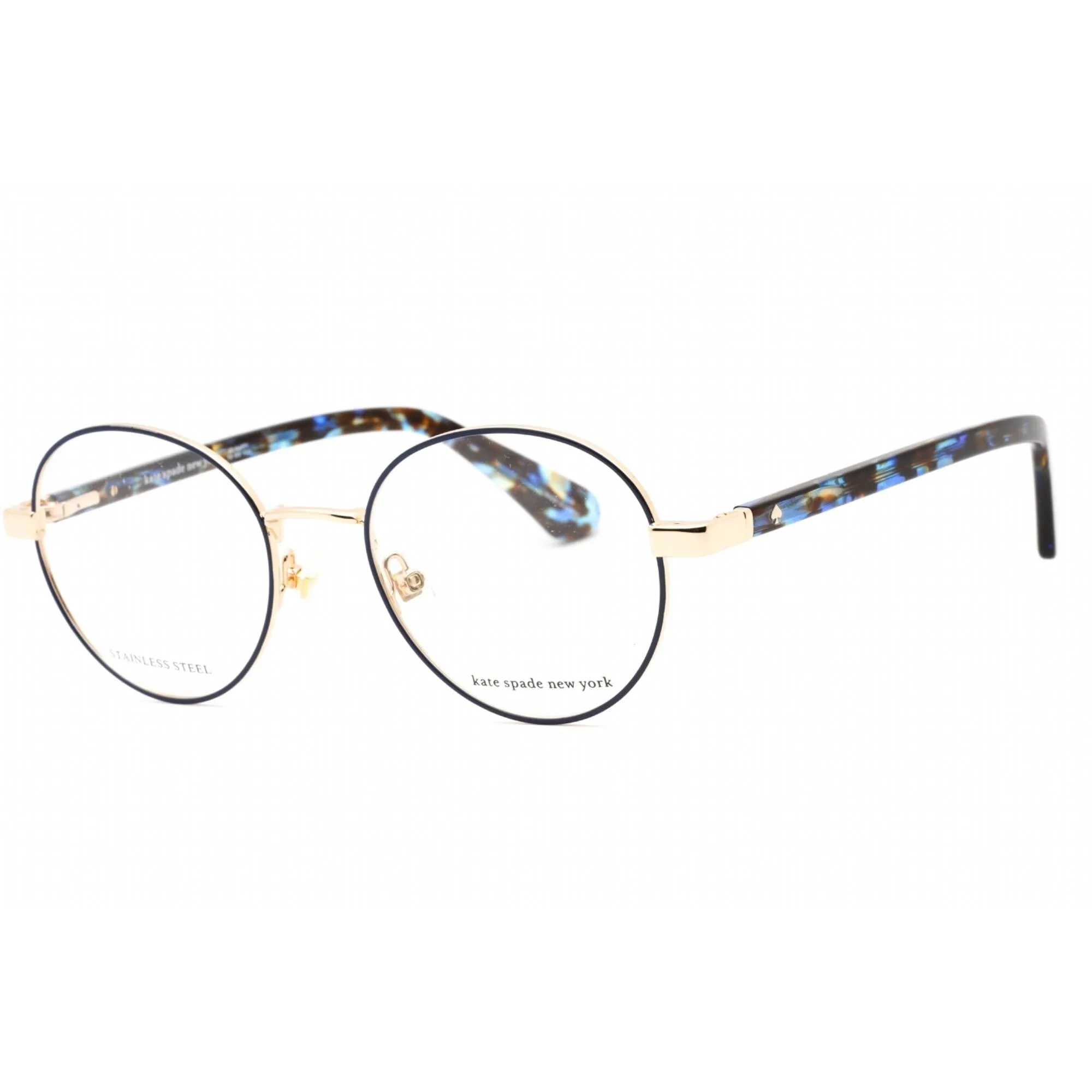 Kate Spade Women's Eyeglasses - Gold Blue Round Full Rim Frame | Marciann 0LKS 00